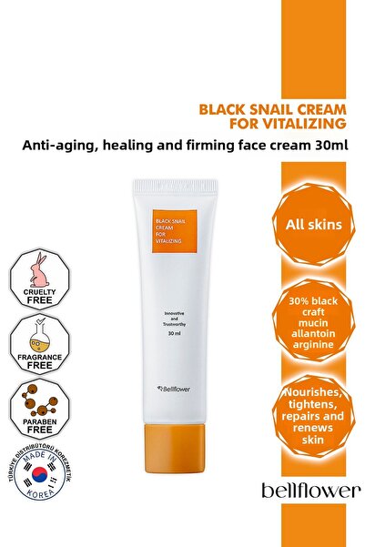 Bellflower Black Snail and Hyaluron Luğum - 30% Renewing, Repairing and Moist...