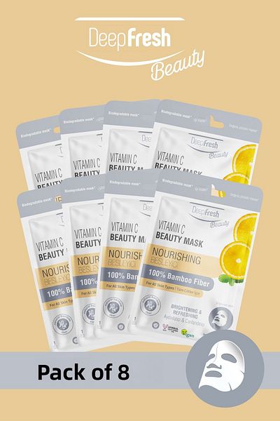 Deep Fresh Brightening Paper Mask 8 Pieces |   Vitamin C |   Revitalizing
