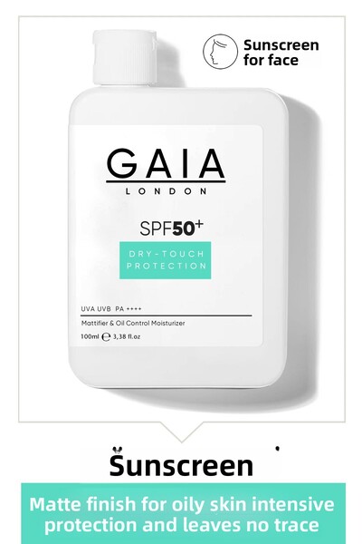 Gaia London 50spf Uva/Uvb 100 مل للبشرة الدهنية مع لمسة نهائية غير لامعة - وا...