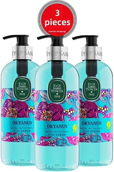 Eyüp Sabri Tuncer صابون سائل بزيت الزيتون الطبيعي المحيط 500 مل 3 قطع