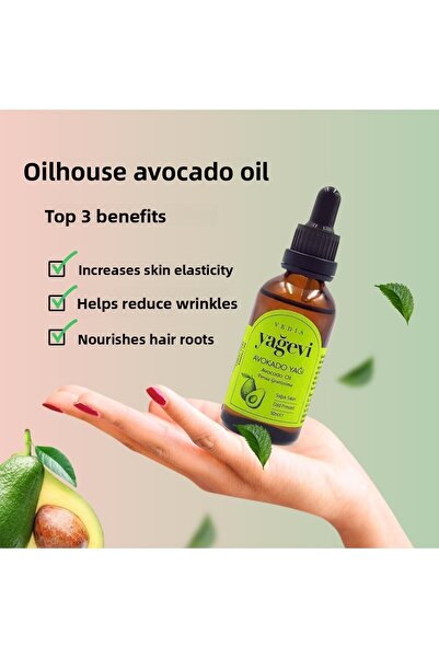 Yağevi 50 ml Avocado Oil - Cold Pressed, 100% Pure