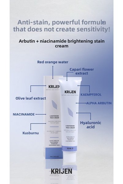 Krijen Arbutin + Niacinamide |   Brightening Blemish Cream 50 Gr - All Skin Types