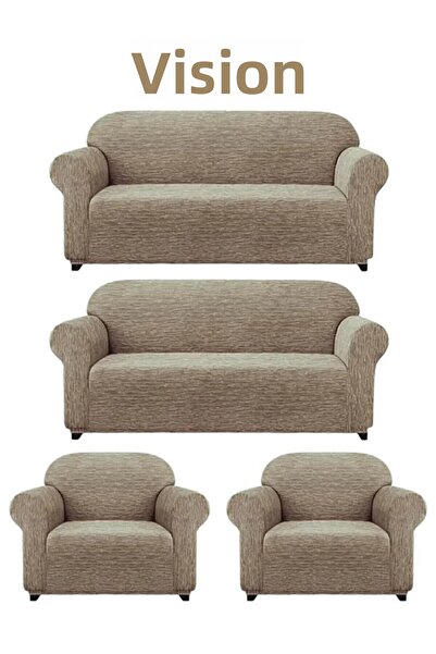 ELHOŞ 3 3 1 1 غطاء مقعد من قماش الجاكار - مجموعة حماية مقعد أنيقة ومتينة