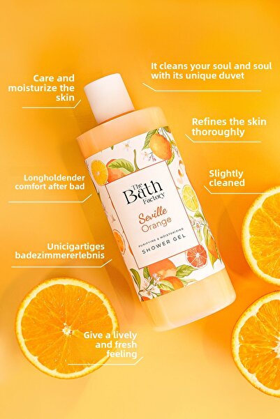 THE BATH FACTORY Moisturizing and nourishing shower gel with citrus flavour 400 ML