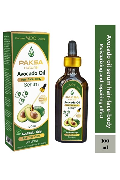 paksa سيروم زيت الأفوكادو للشعر والوجه والجسم مع تأثير مرطب 100 مل