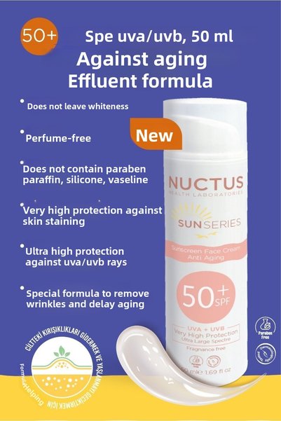 Nuctus 50 SPF Sunscreen - Uva/Uvb 50 Ml, Anti-Aging