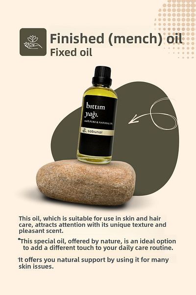 sabunal Bıttım Oil 100 ml - Cold Pressed Natural Care Oil for Hair and Skin
