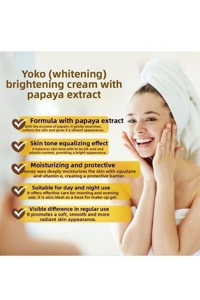 YOKO Brightening Face Cream with Vitamin C (Papaya Extract) 4Gr.