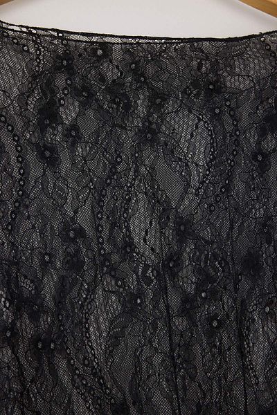 Trendyol Curve Black Regular Fit Boat Neck Lace Stretch Knitted Plus Size Blouse Tbbaw26Af00031