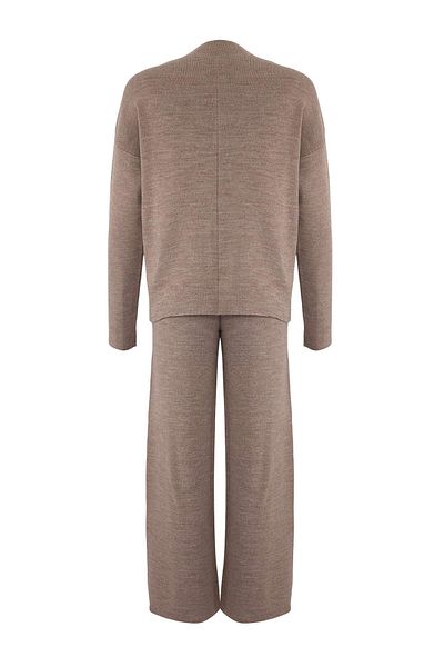 Trendyol Collection Mink Stand Collar Knitwear Bottom-Top Set Twoaw21Au0060
