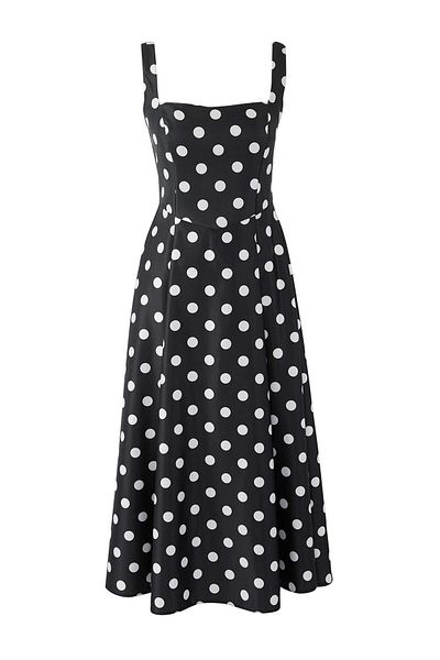 Trendyol Collection Polka Dot A-Line Satin Woven Stylish Evening Dress Night Homecoming Dress Tpraw25El00040