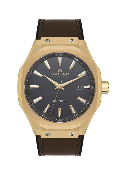 Nacar Sapphire Glass Grey Men's Wristwatch Nc34-29B684-Dgl7