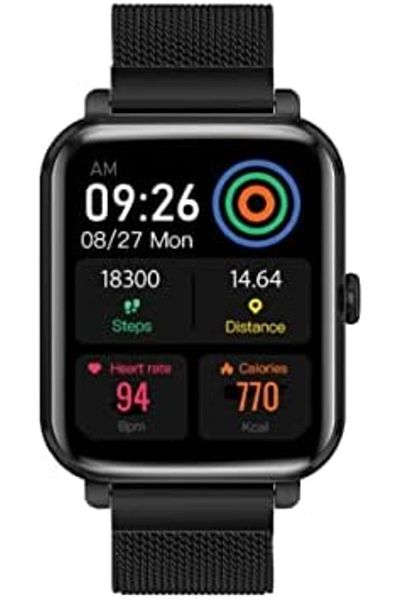 Promate Fitness Smart Watch, 37 Sports Modes Bluetooth Fitness Watch with 1.78 AMOLED Display, Media