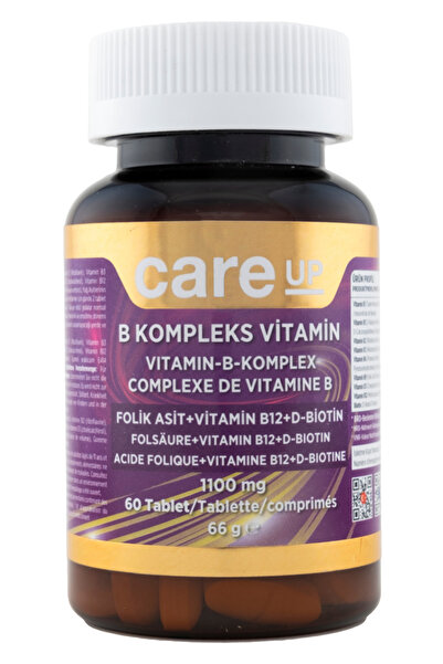 Care Up B Kompleks B Vitaminleri İçeren Takviye Edici Gıda 60 Tablet