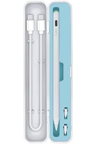 Promate قلم ستايلس بلوتوث لجهاز iPad مع زر متعدد الوظائف، عمر بطارية 12 ساعة، Palm Rej