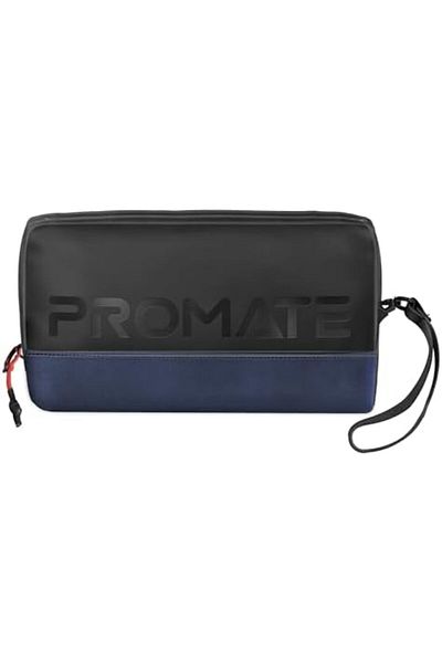 Promate Lightweight Tech Essential Organizer Pouch Bag with Multiple Pockets, Water-Resistant Fabric