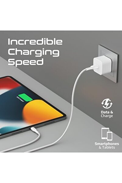 Promate كابل USB-A إلى Lightning بطول 200 سم، يتميز بقوة شد عالية، وشحن سريع ممتاز ومزامنة بيانات