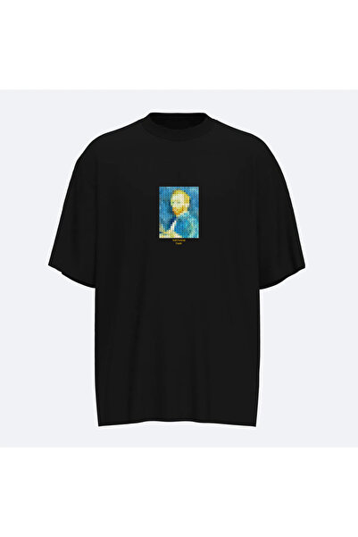 Siyah Oversize Bisiklet Yakalı Self-Portrait T-shirt