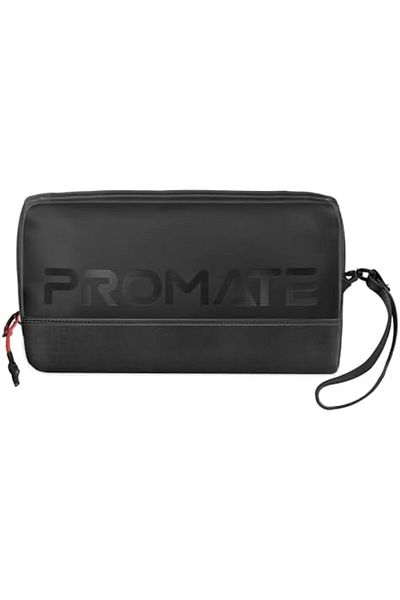 Promate Lightweight Tech Essential Organizer Pouch Bag with Multiple Pockets, Water-Resistant Fabric