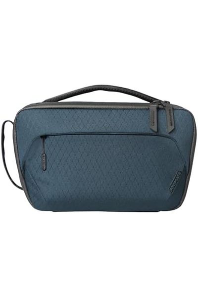 Promate Versatile Handbag, Rip-Resistant Nylon Fabric, Multiple Compartments & Pockets, Includes Lea