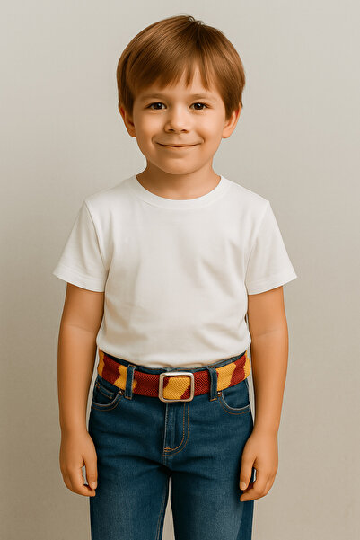 babbelt حزام أطفال أصفر وأحمر - 9-12