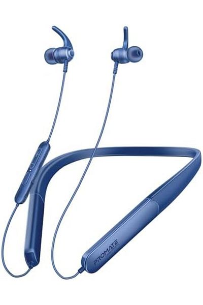 Promate High-Fidelity Wireless Neckband Earphones with 200-hour Playtime