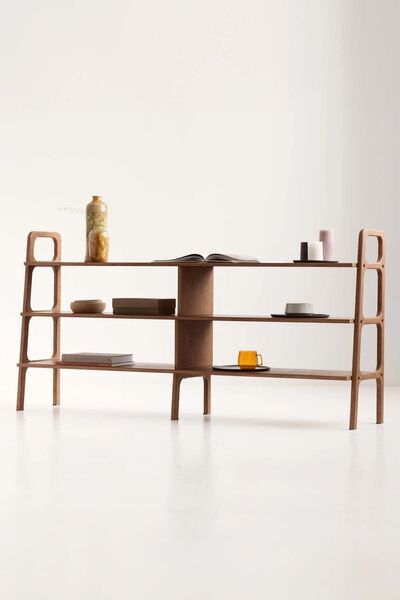 Woodesk Fonte, Ahşap Kitaplık Ve Raf Ünitesi, 190x90, Tik Renk, Cpt4662-190