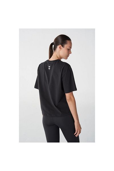 hummel Tricou negru cu gât rotund pentru femei T-mt Ultra Boxy Short