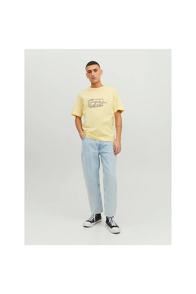 Jack & Jones تي شيرت رجالي أصفر برقبة دائرية من Jack&Jones Splash Branding