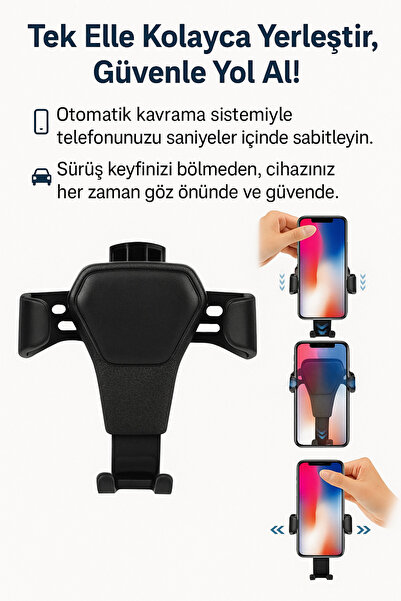 electroawm Държач за смартфон, съвместим с всички модели Автоматично захващан...