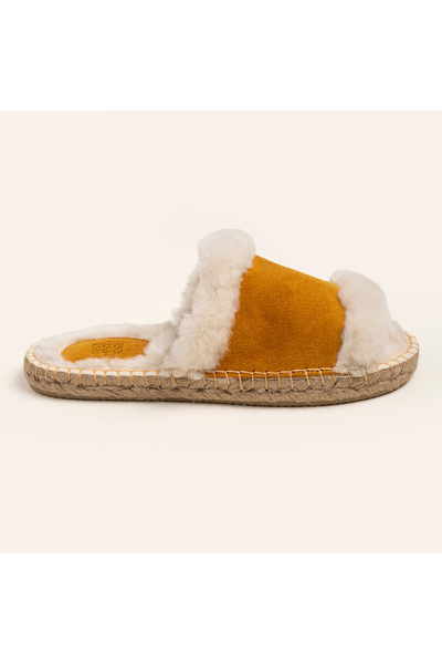 Zsa Zsa Zsu Florya Jute Slippers 22X 30X 22 cm Mustard
