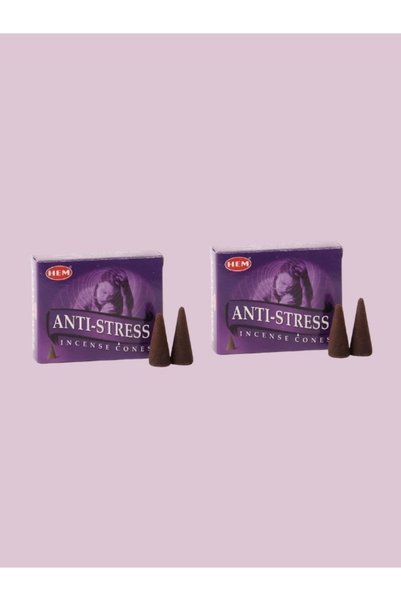Hem İkili Anti-stress Aromalı Konik Tütsü