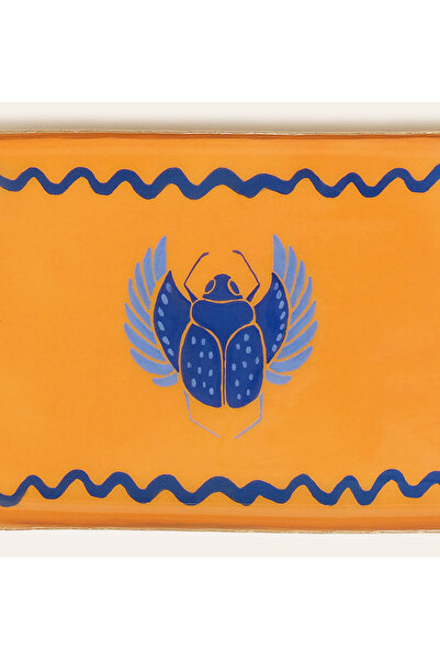 Zsa Zsa Zsu Agra Metal Dekoratif Tepsi 10x15 Cm Mavi