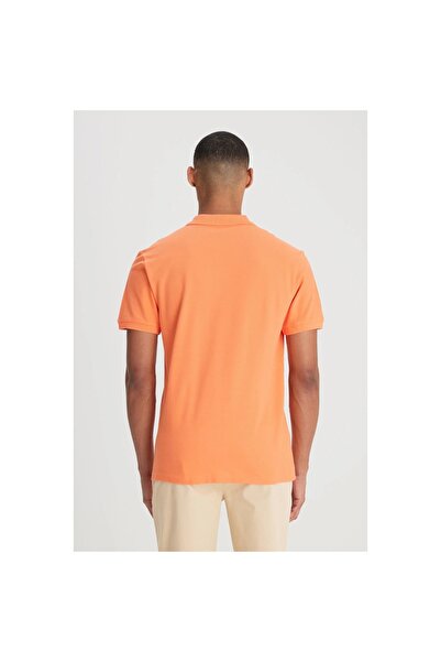Lee Men's Orange Polo Collar T-Shirt