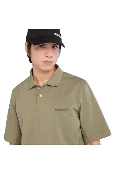 Timberland Ανδρικό μπλουζάκι πόλο με κλασικό χακί γιακά Timberchill