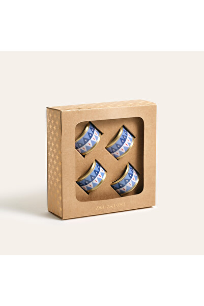 Zsa Zsa Zsu Agra Pirinç Peçete Halkası 5 Cm Mavi