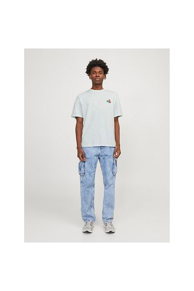 Jack & Jones Мъжка тениска с кръгло деколте Jack&Jones Decal в синьо