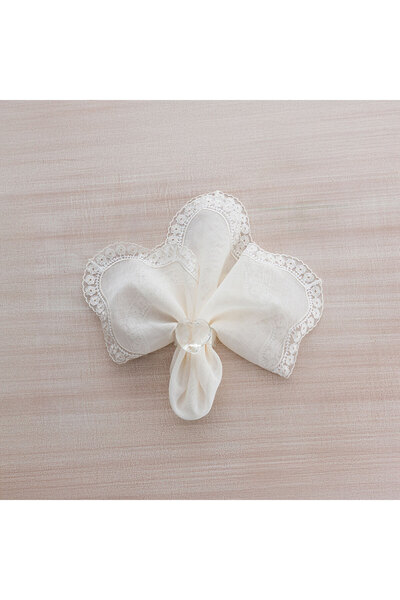 Gül Güler Dantelli Peçete 4'lü Paket Papatya 45x45 cm