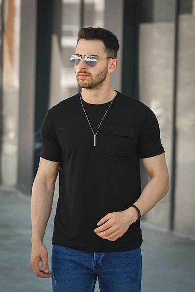 Oksit Ανδρικό μπλουζάκι Lycra Slim Fit Single Pocket με Δώρο κολιέ Mela