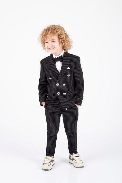 Pina Kids Boy's Striped Jacket, Shirt, Pants Suit Te.1001Y