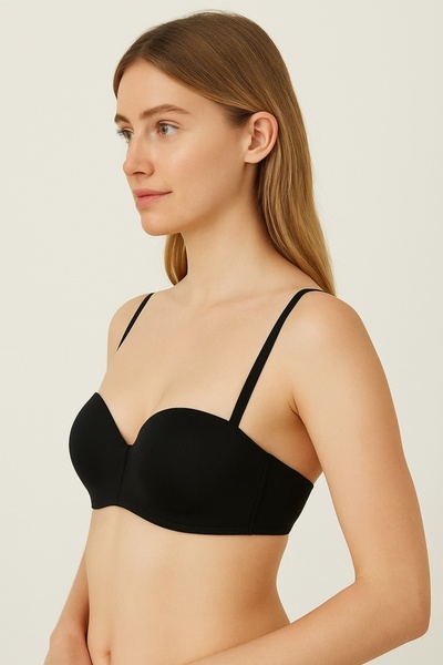 LİBELLA İÇ GİYİM Sutien confortabil tăiat cu laser pentru femei – fără cusături și fără susținere – fără căptușeală – culoare neagră