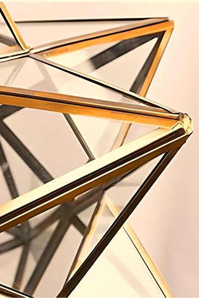 Luna Lighting Mira Model Yıldız Gold Renk Kaplama Metal Salon Yatak Mutfak Hol Modern Tavan Plafonyer Avize