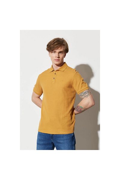 WRANGLER Ανδρικό κίτρινο μπλουζάκι πόλο