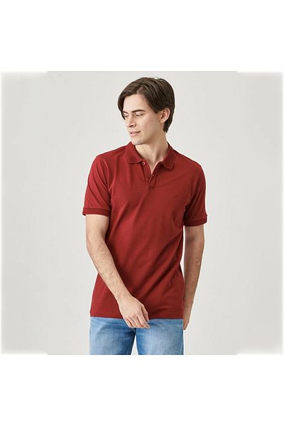 WRANGLER Regular Fit Normal Cut Polo Neck 100% Cotton T-Shirt