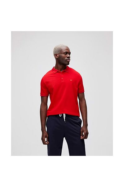 Bad Bear Stark Crimson Red Red Polo Collar Men's T-shirt