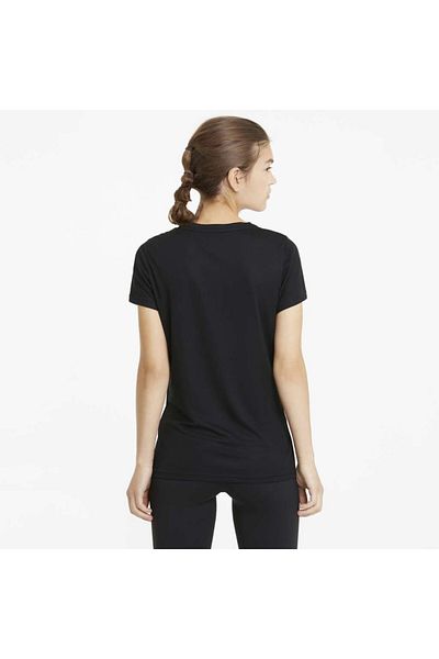 Puma Дамска черна тениска с кръгло деколте
