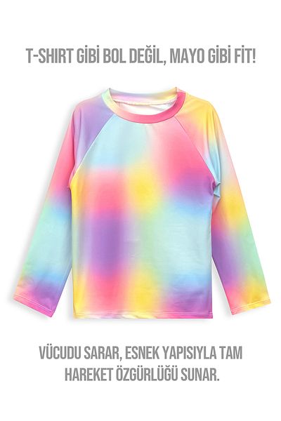 Denokids Batik-Badeanzug-T-Shirt für Mädchen mit UV-Schutz
