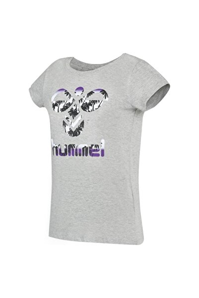 hummel Γυναικείο μπλουζάκι Triana με γκρι εμπριμέ λαιμόκοψη