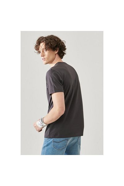 Lee Lightweight Tonal Logo Men's Gray Crew Neck T-Shirt