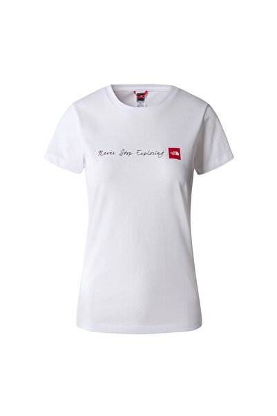 THE NORTH FACE W Ss Neverstopexploring Tee-Eu White Women's T-Shirt Nf00A6Prfn41